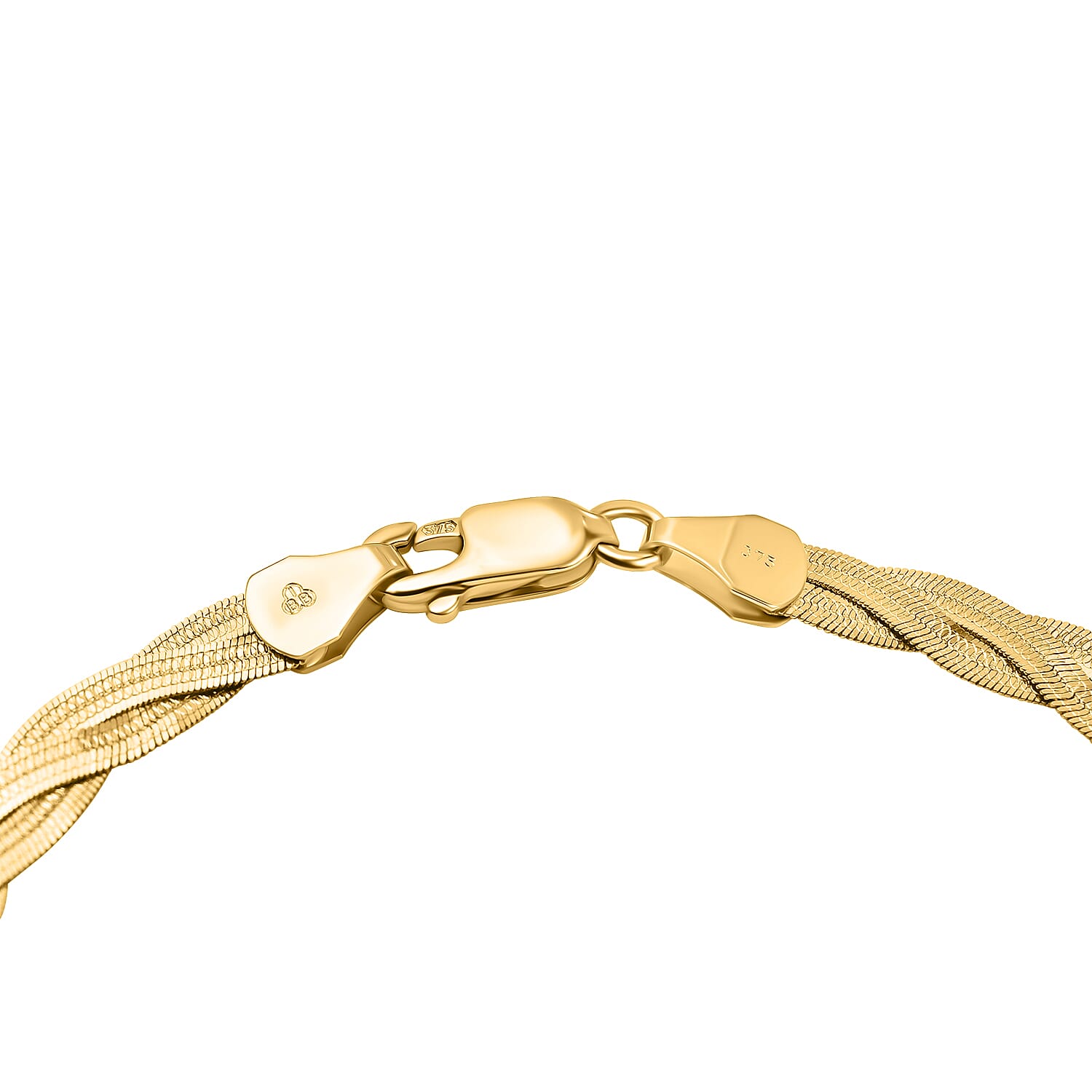 Limited Edition - 9K Yellow Gold Twisted Herringbone Bracelet (Size - 7.5). Gold wt 3.70 Gm