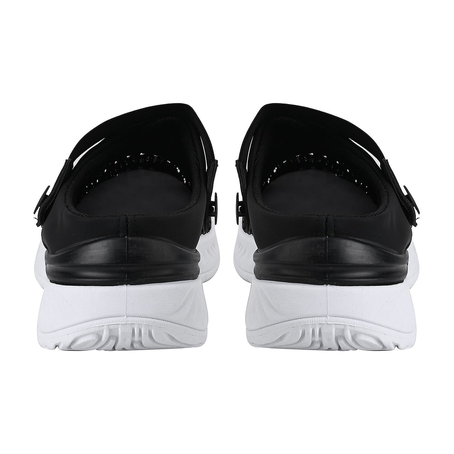 Vented Ladies Trainers with Rotary Buckle - Black