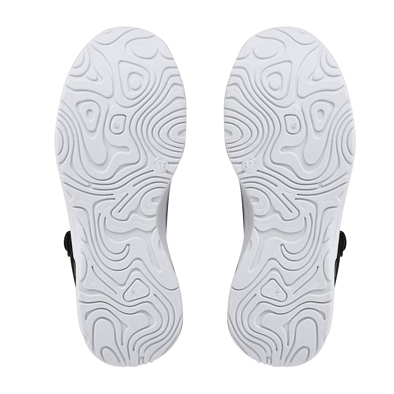 Vented Ladies Trainers with Rotary Buckle - Black