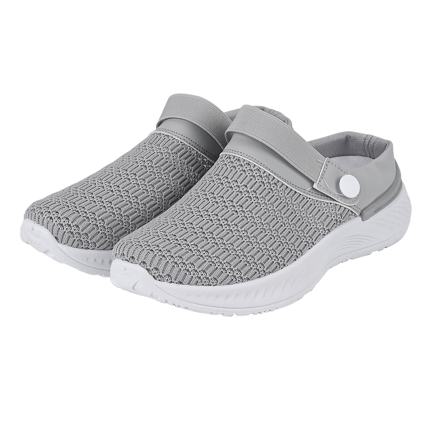 Vented Ladies Trainers with Rotary Buckle (Size 3) - Grey
