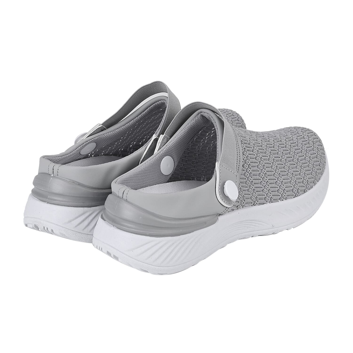 Vented Ladies Trainers with Rotary Buckle - Black