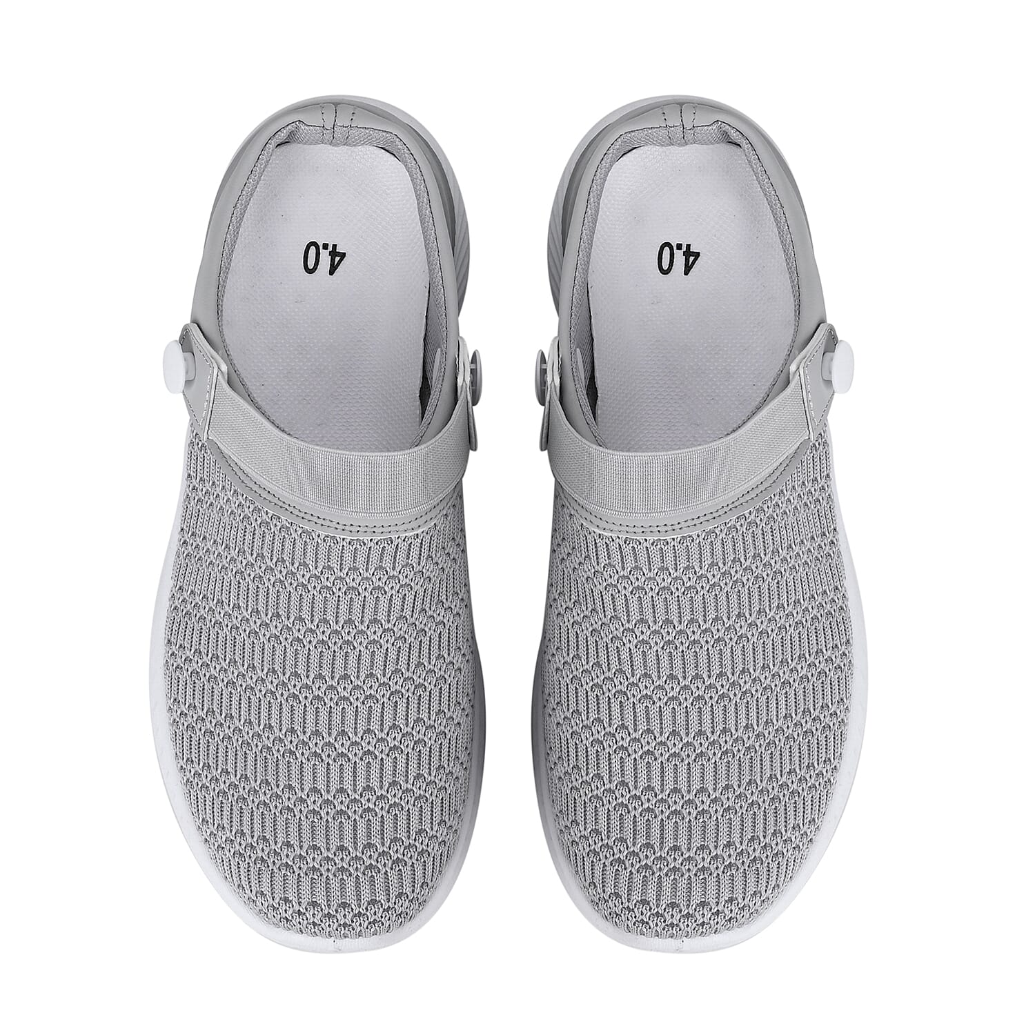 Vented Ladies Trainers with Rotary Buckle - Black