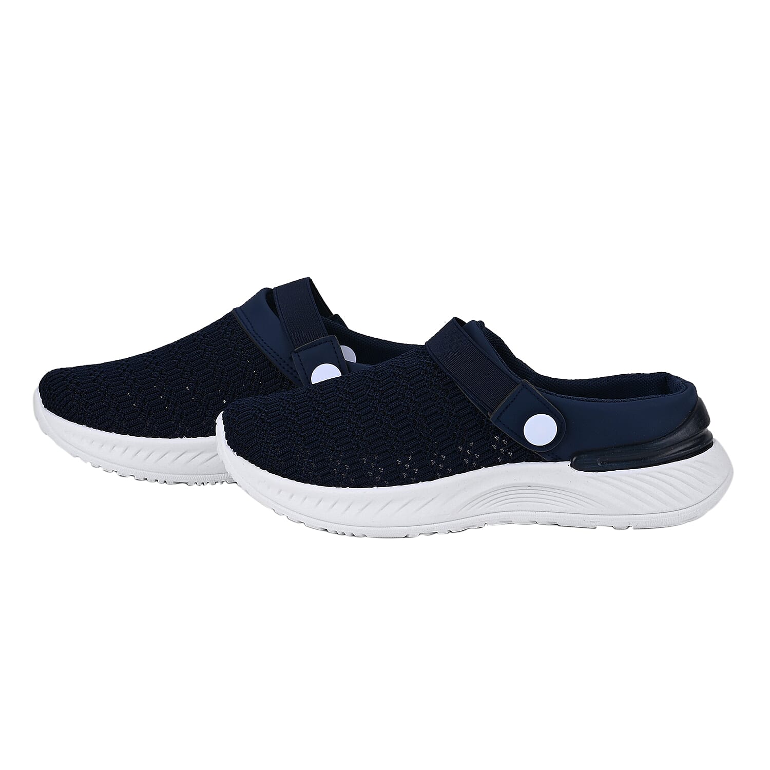 Vented Ladies Trainers with Rotary Buckle - Black