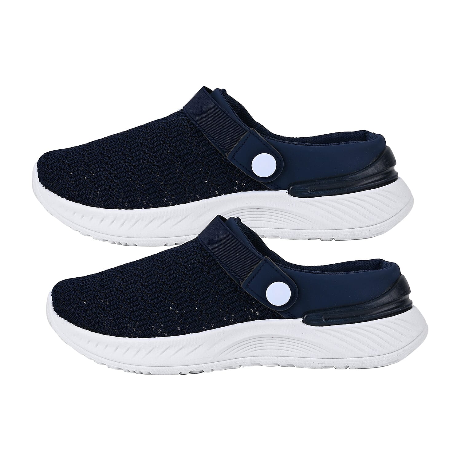 Vented Ladies Trainers with Rotary Buckle - Black