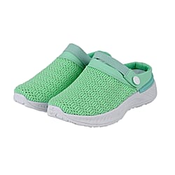 Vented Ladies Trainers with Rotary Buckle - Black