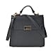 Designer Inspired - 100% Genuine Leather Solid Crossbody Satchel Bag with Adjustable Shoulder Strap