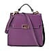 Designer Inspired - 100% Genuine Leather Solid Crossbody Satchel Bag with Adjustable Shoulder Strap