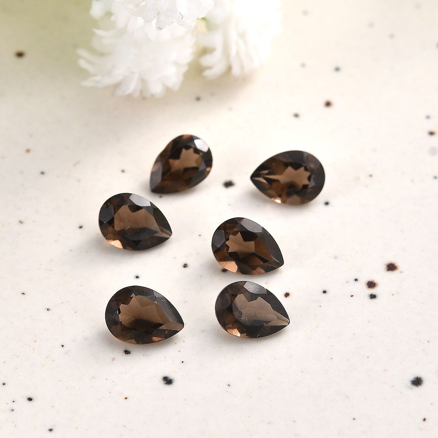 Smoky Quartz Pear 7x5 mm