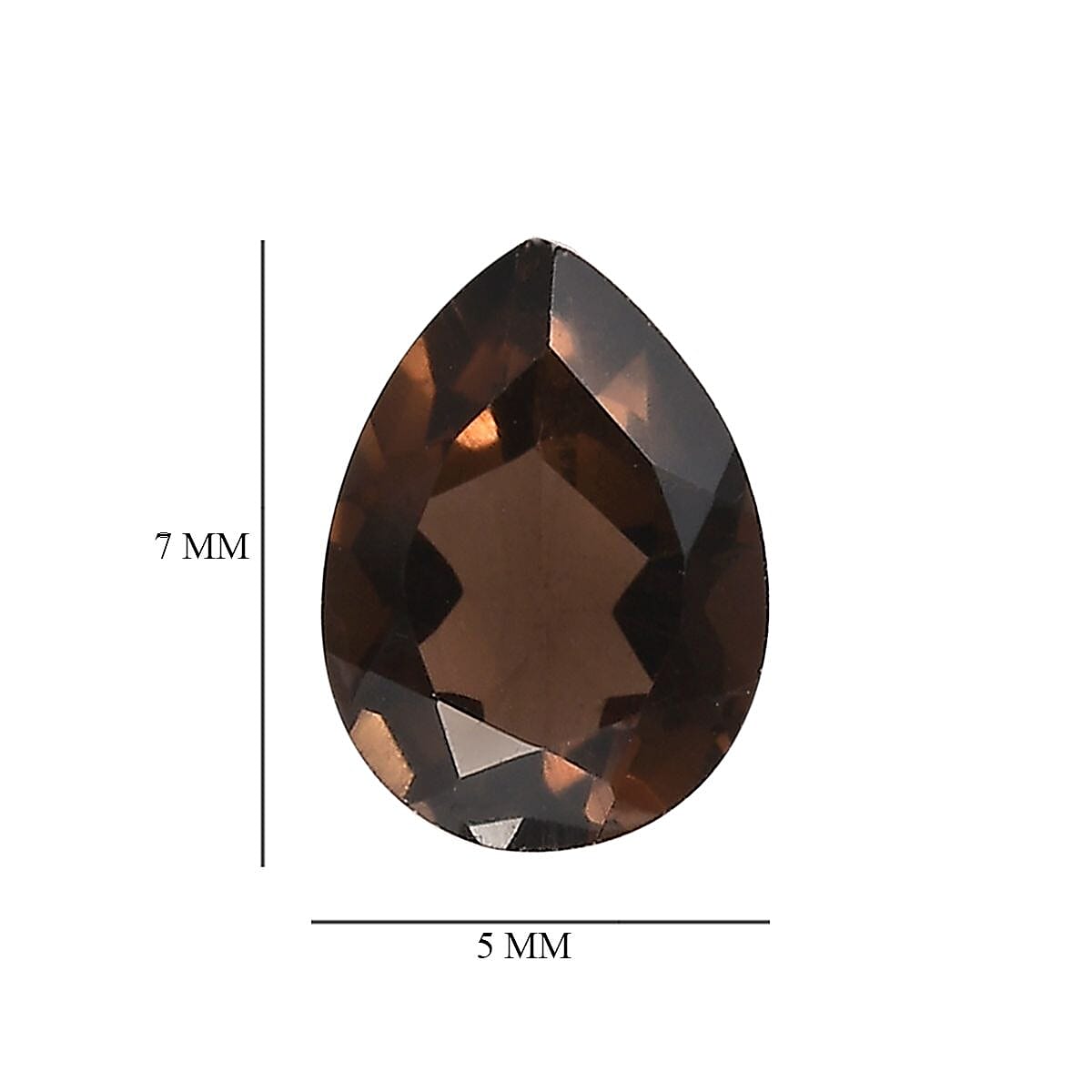 Smoky Quartz Pear 7x5 mm