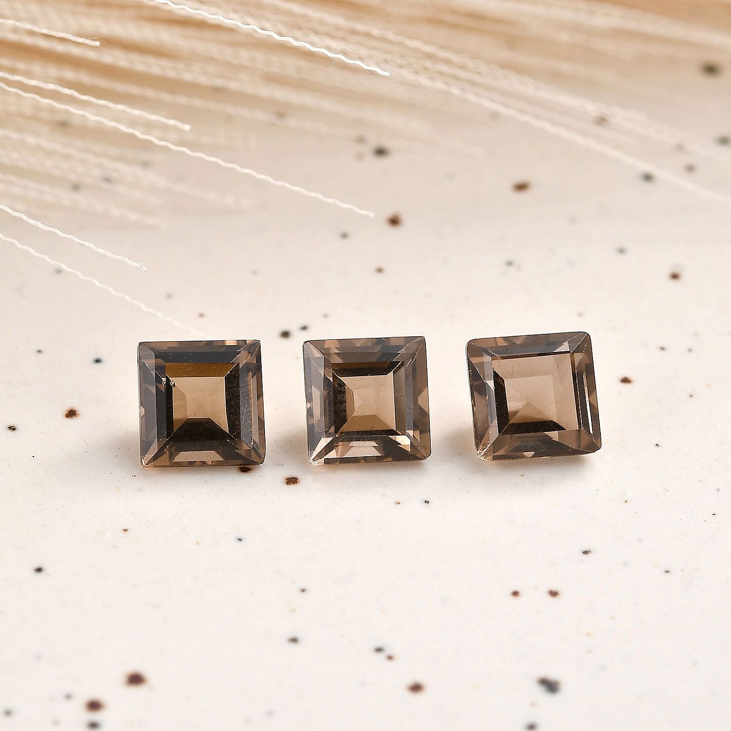 Smoky Quartz Square 7 mm