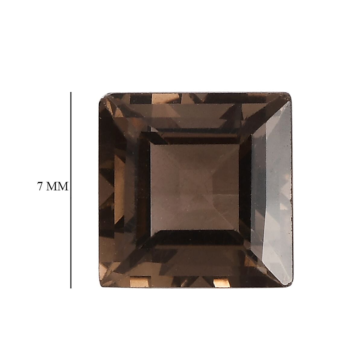 Smoky Quartz Square 7 mm