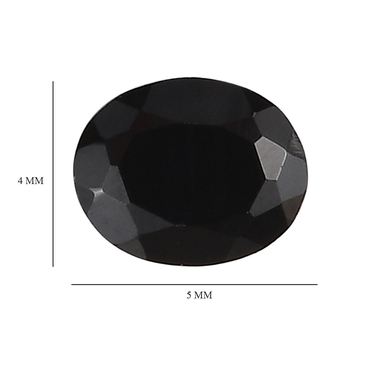 Black Spinel Oval 5x4 mm
