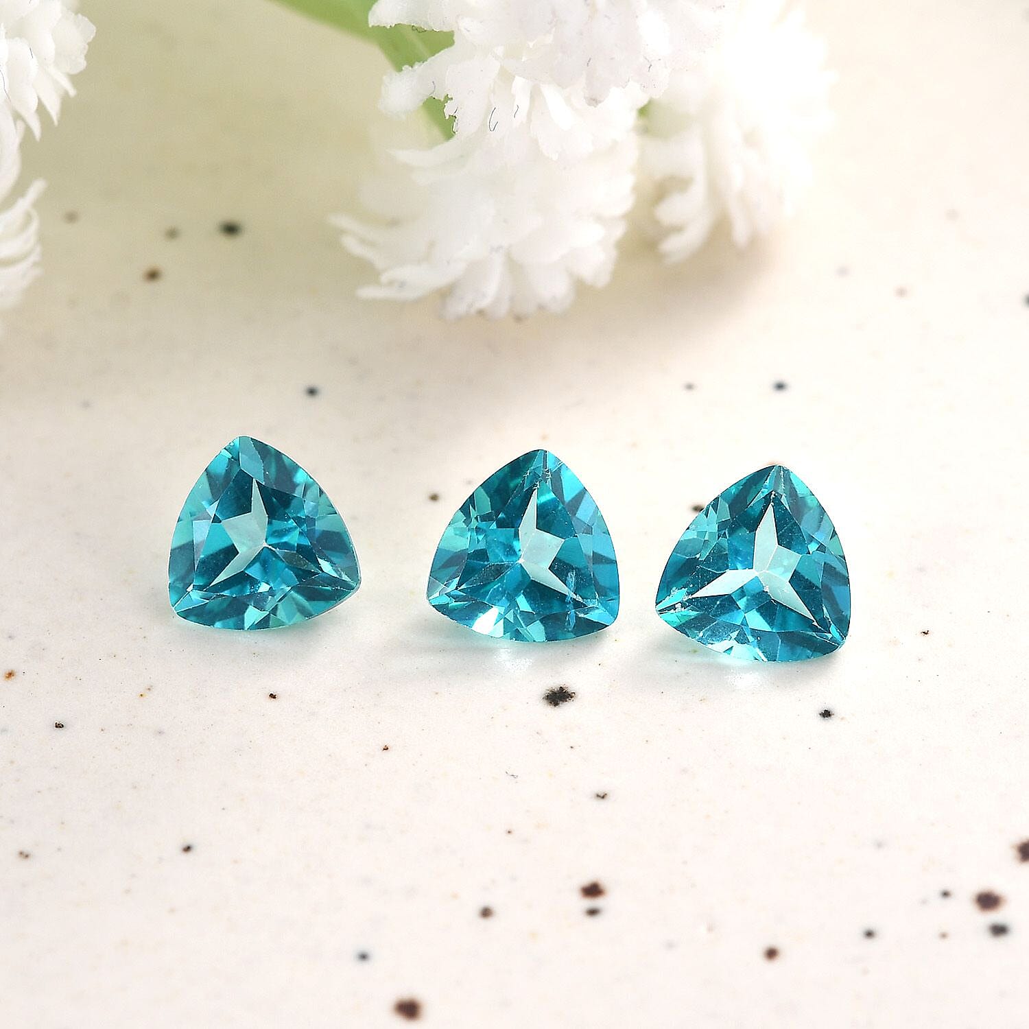 Paraiba Topaz Trillion 7 mm