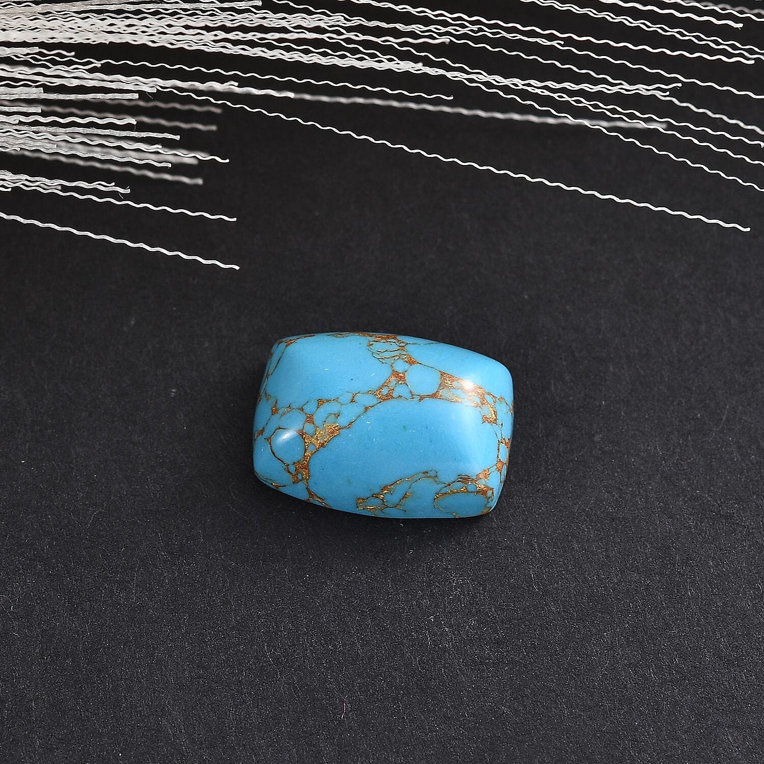 Blue Turquoise Cushion 14x10 mm