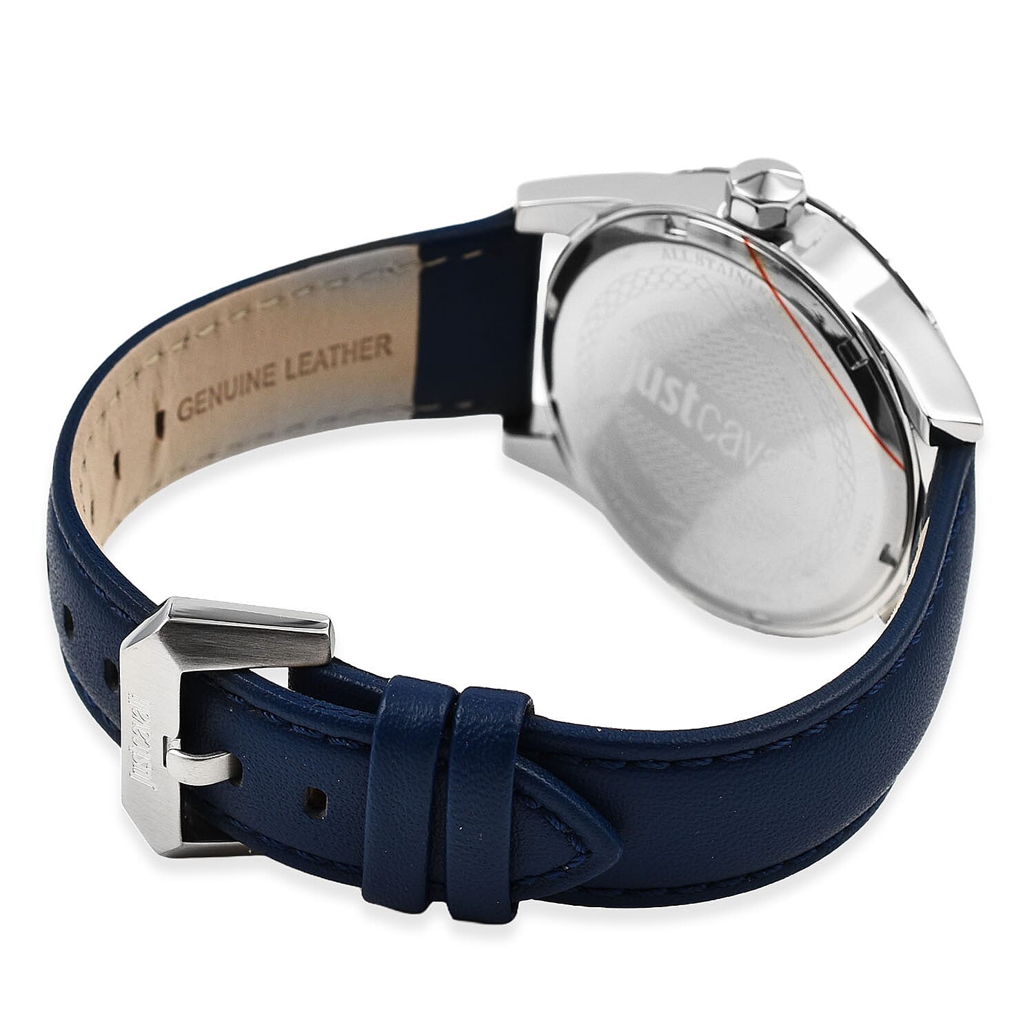 JUST CAVALLI Water Resistant Mens Watch with Blue Leather Strap JUST CAVALLI Water Resistant Mens Watch with Blue Leather Strap