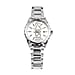 JUST CAVALLI Water Resistant White Dial Watch with Stainless Steel Chain Strap