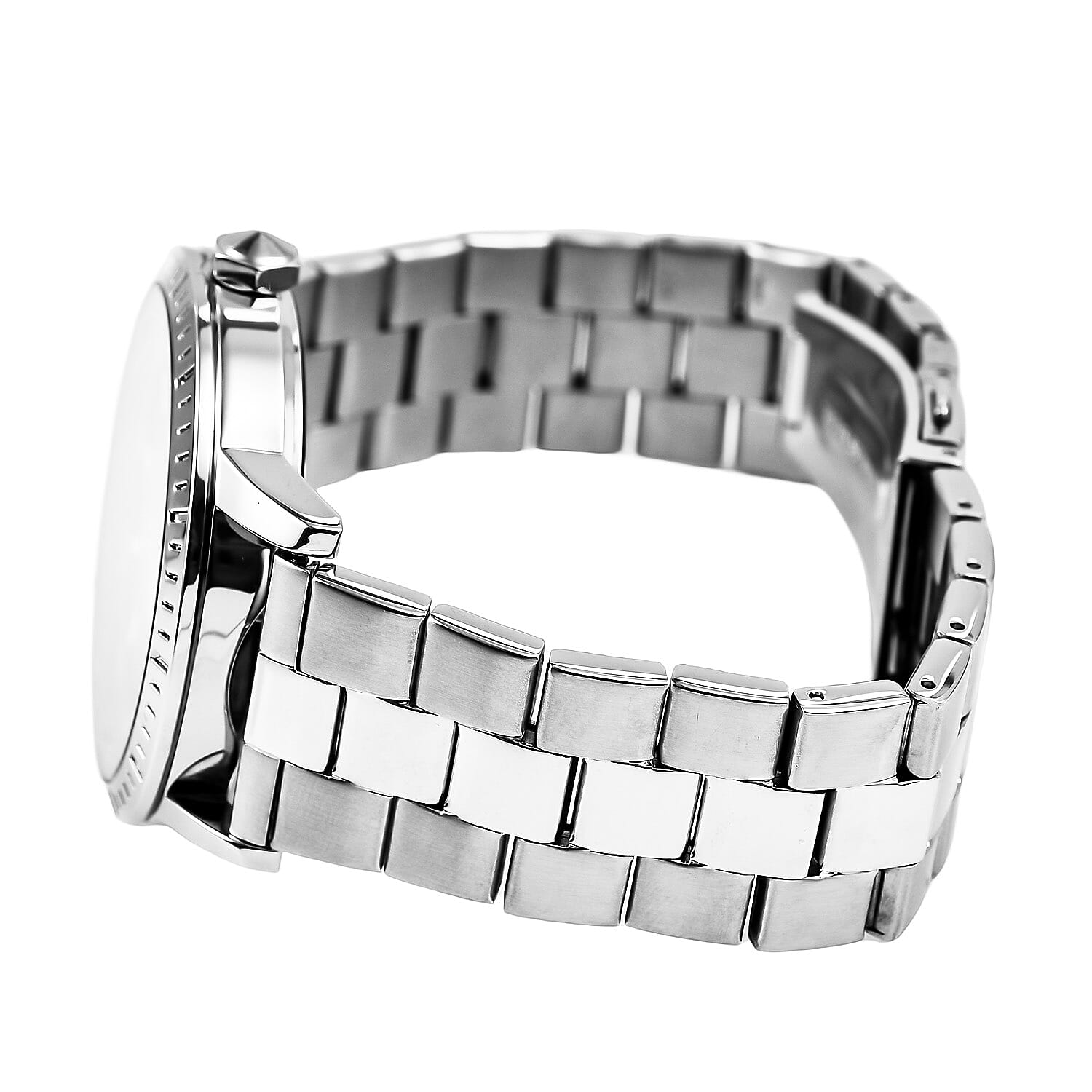 JUST CAVALLI Water Resistant Black Dial  Watch with Stainless Steel Chain Strap