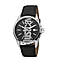 JUST CAVALLI Water Resistant Mens Watch with Black Leather Strap