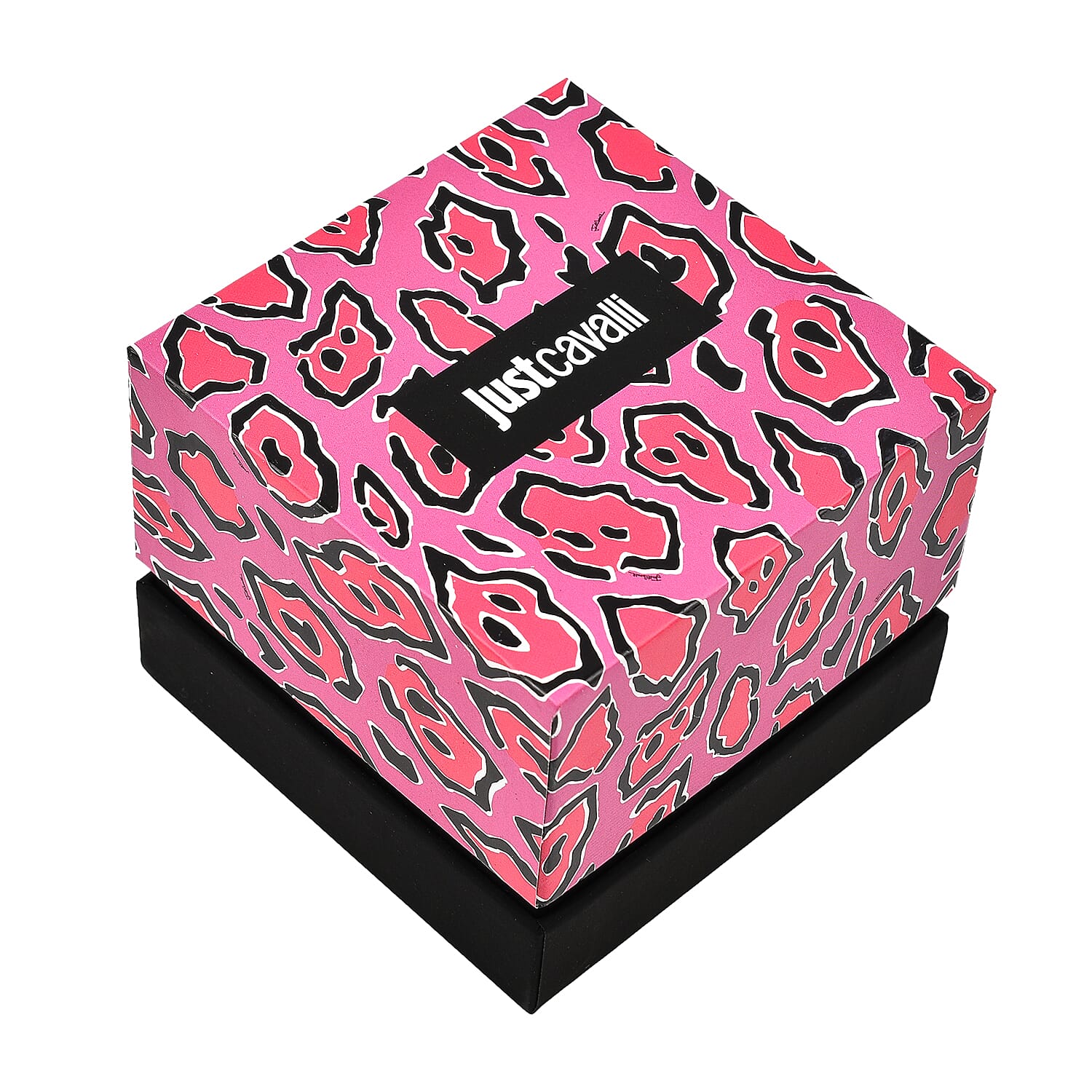 JUST CAVALLI Blue Dial Water Resistant Watch with Stainless Steel Chain Strap