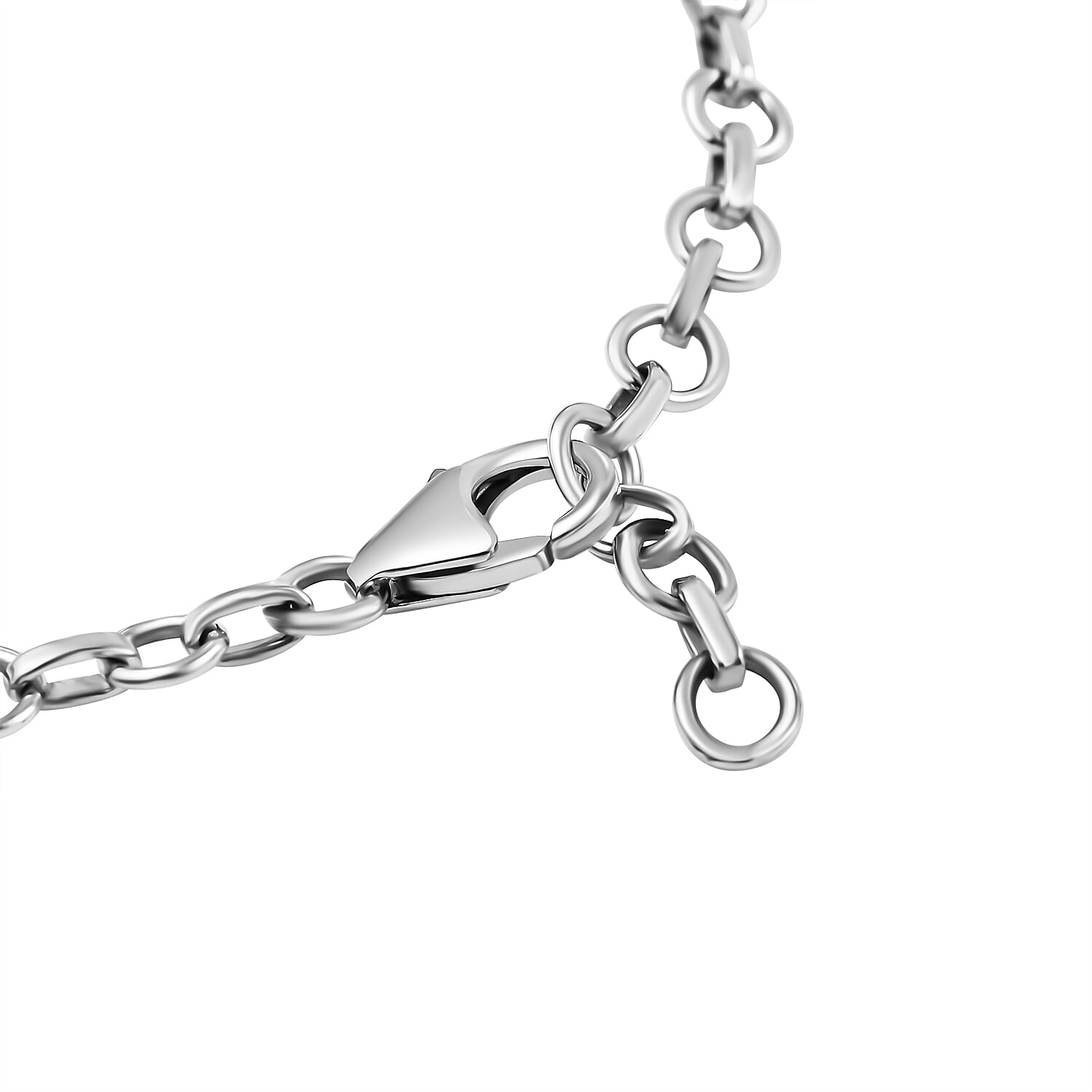 Arizona Sleeping Beauty Turquoise & Multi Gemstone Bracelet (Size - 6-8inch) in Platinum Overlay Sterling Silver 4.65 Ct.