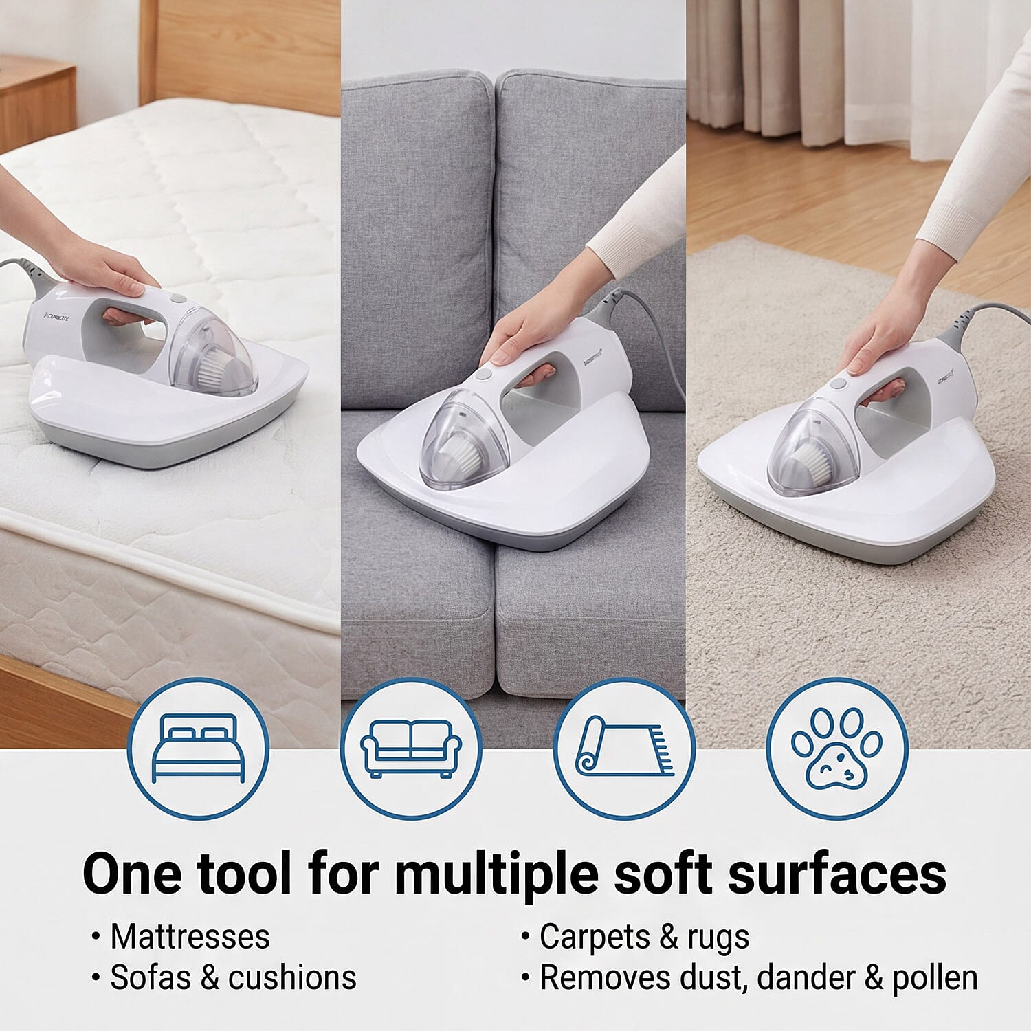 Dusting Tool (Size 1x1x1 cm) - White & White