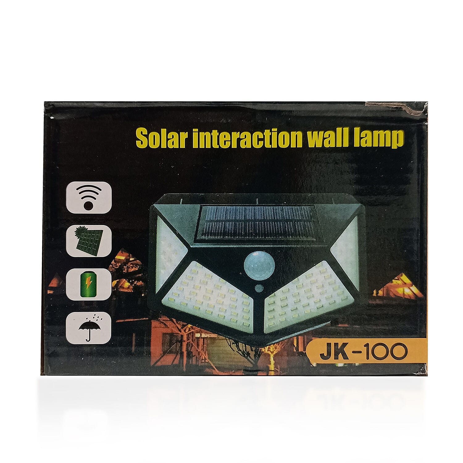 LED Solar Interaction  Wall Lamp With 3 Modes (100 LEDs) - Black