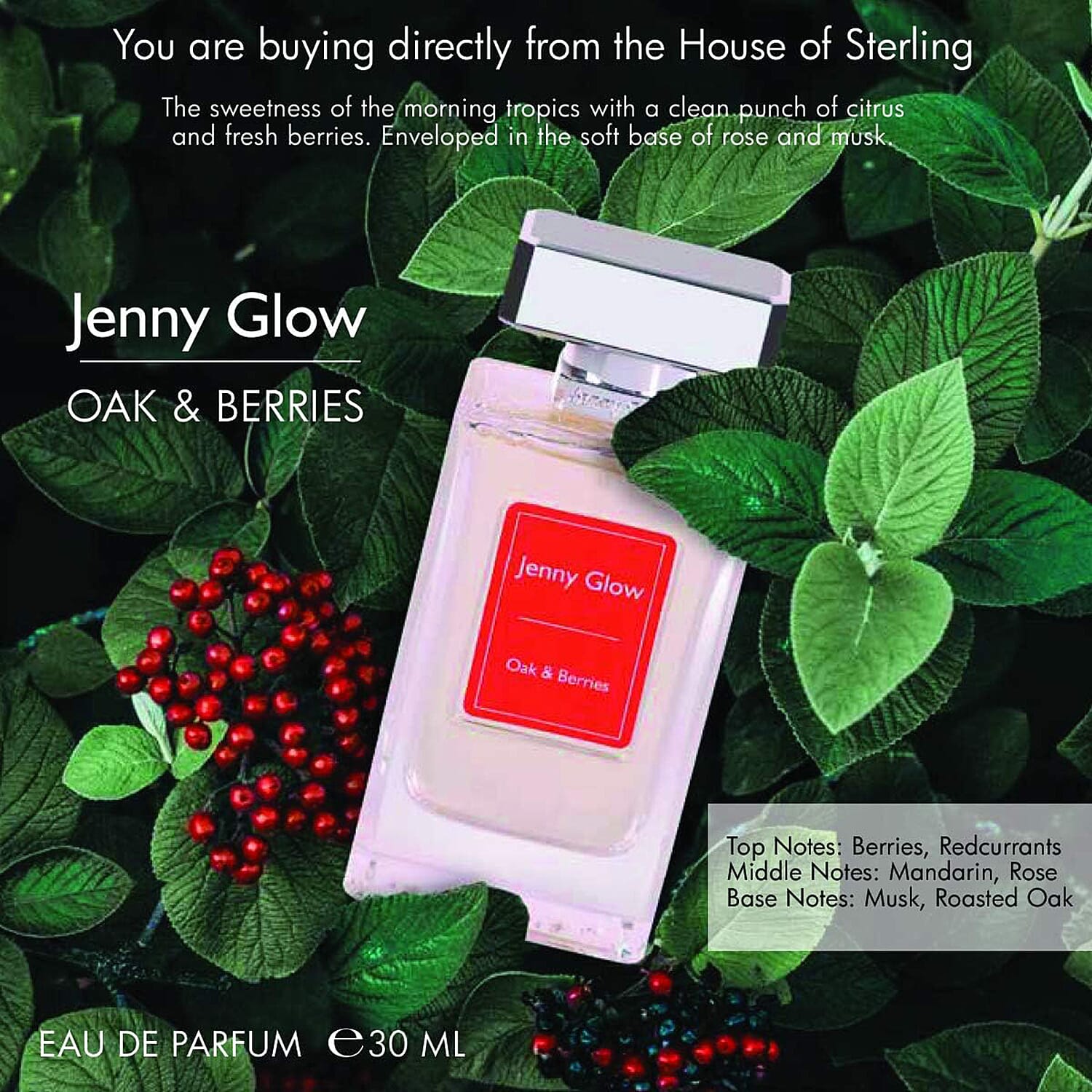 JENNY GLOW Oak and Berries Eau De Parfum 30ml