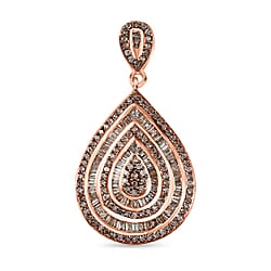 Red Carpet Collection - Diamond Drop Pendant in Platinum Overlay Sterling Silver