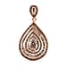Red Carpet Collection - Diamond Drop Pendant in Platinum Overlay Sterling Silver