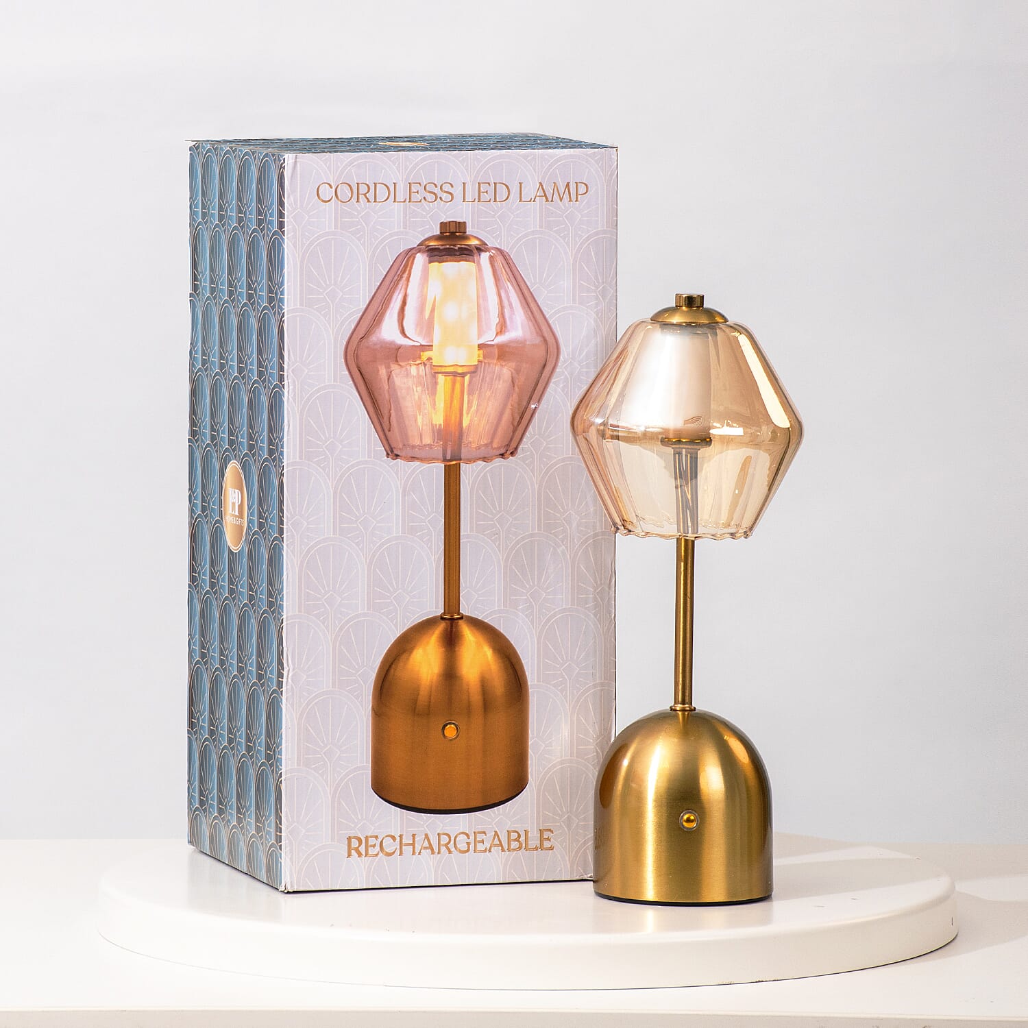 Lesser and Pavey Rechargeable Cordless Touch Lamp - Multi Gold