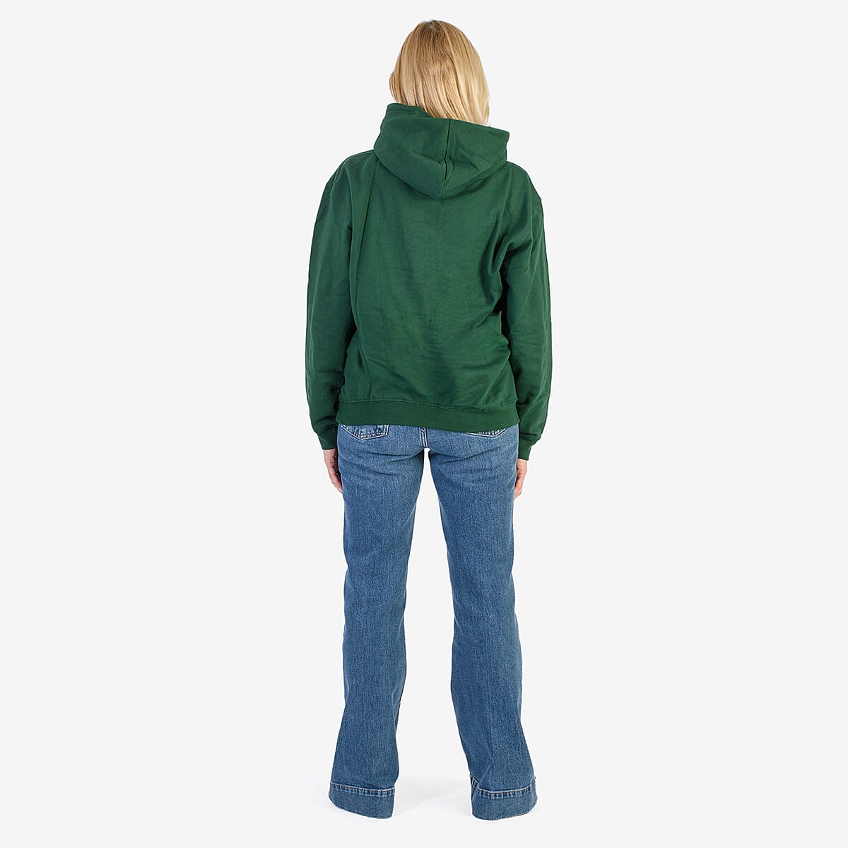 Front Pocket Cotton Hoodie (Size L) - Green