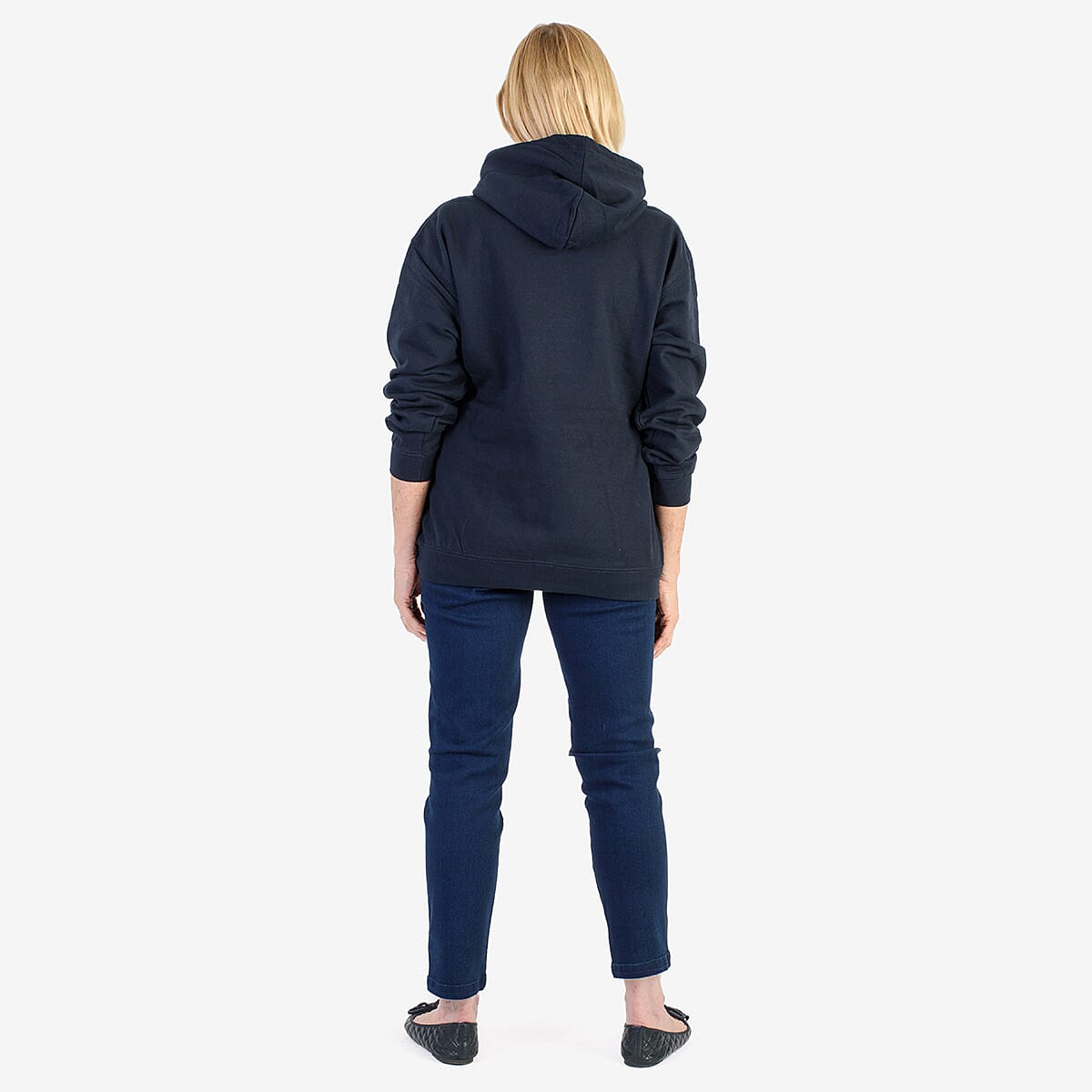 Front Pocket Cotton Hoodie (Size M) - Navy