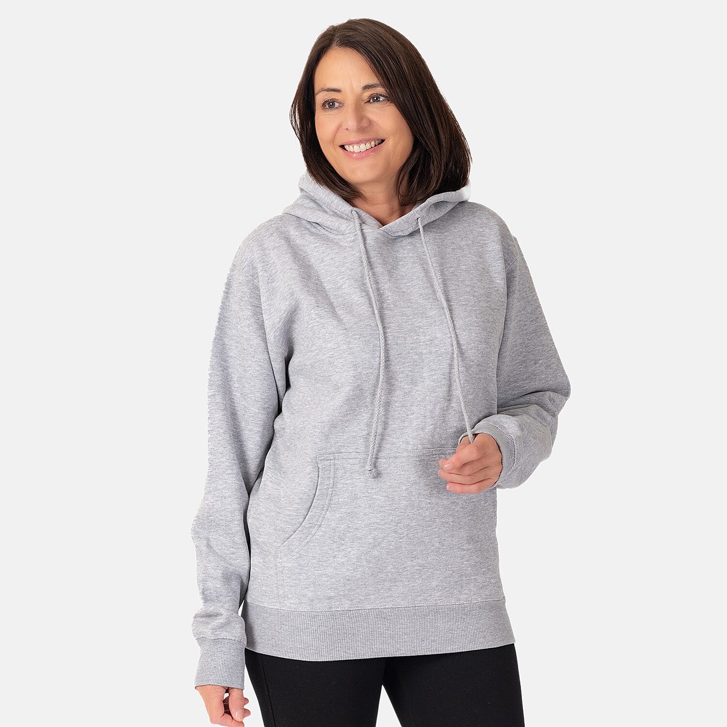 Front Pocket Cotton Hoodie (Size S) - Grey