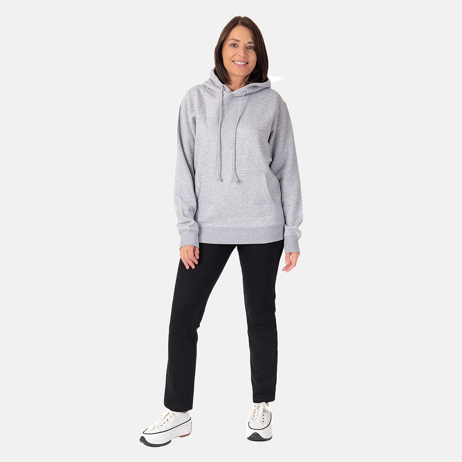 Front Pocket Cotton Hoodie (Size XL) - Grey