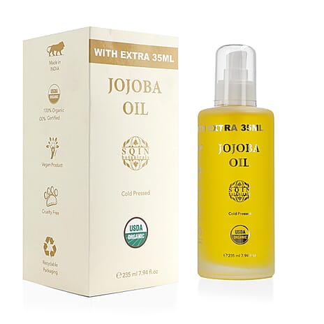 Sqin Botanicals Cold Pressed Natural Jojoba Oil - 200 ml -EXTRA 35 ml