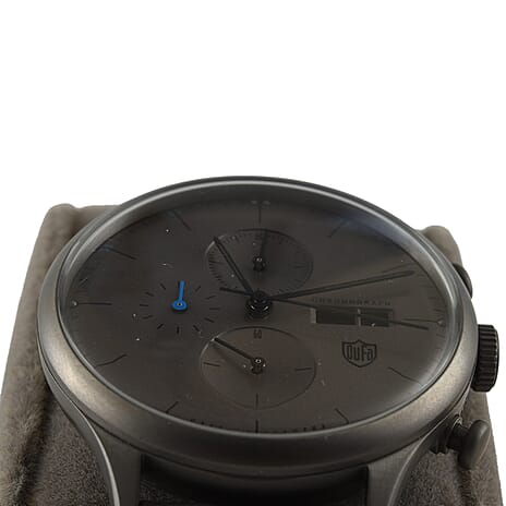 Van Der Roche Barcelona 3 ATM Water Resistant Watch with Grey Genuine Leather Strap