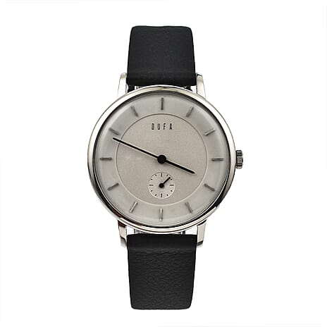 X Kroyer Saetter Lassen 3 ATM Water Resistant Watch with Black Genuine Leather Strap