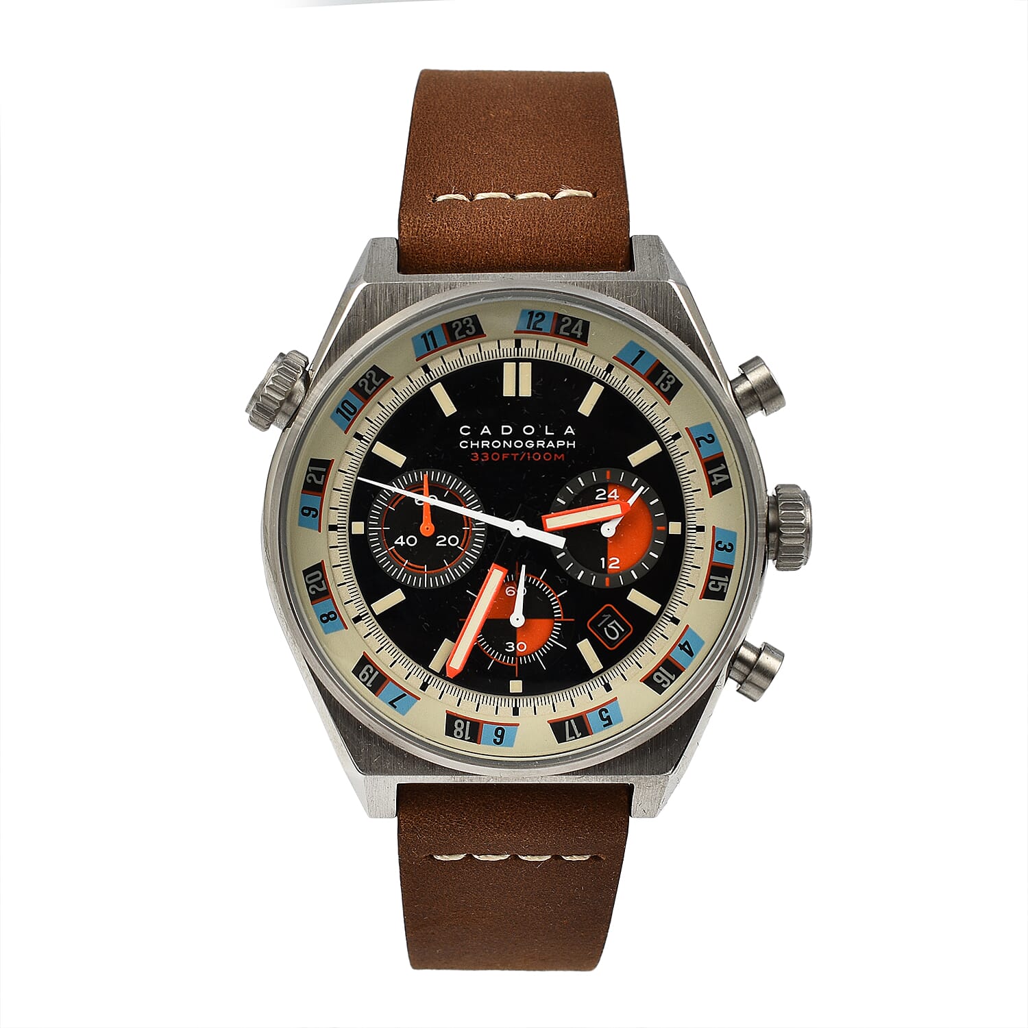 Automatic Mens Watch in Stainless Steel - Brown