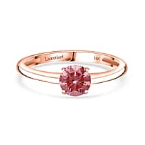 LUXURIANT 0.5 Ct. Lab Grown Diamond Solitaire Ring in 14K Rose Gold, SGL Certified