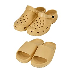 Set of 2 EVA Ladies Super-lightweight Cushioned Sandals and Sliders