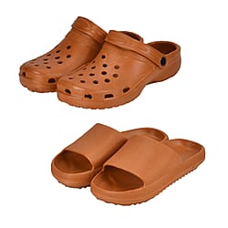 Set of 2 EVA Ladies Super-lightweight Cushioned Sandals and Sliders