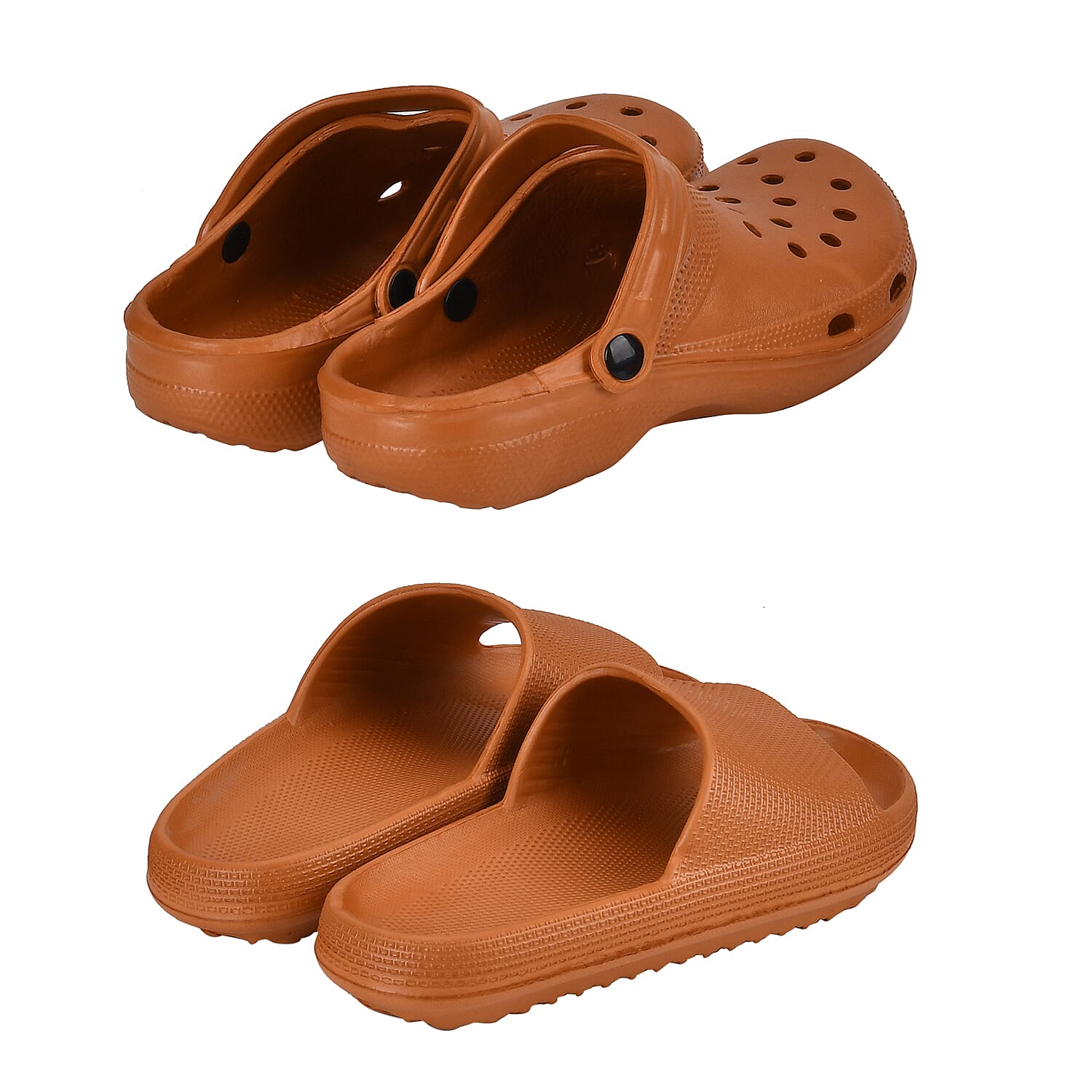 Set of 2 EVA Ladies Super-lightweight Cushioned Sandals and Sliders (Size 5-6) - Pink