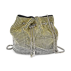 Rhinestone Black Golden Handbag