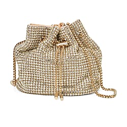 Rhinestone Black Golden Handbag