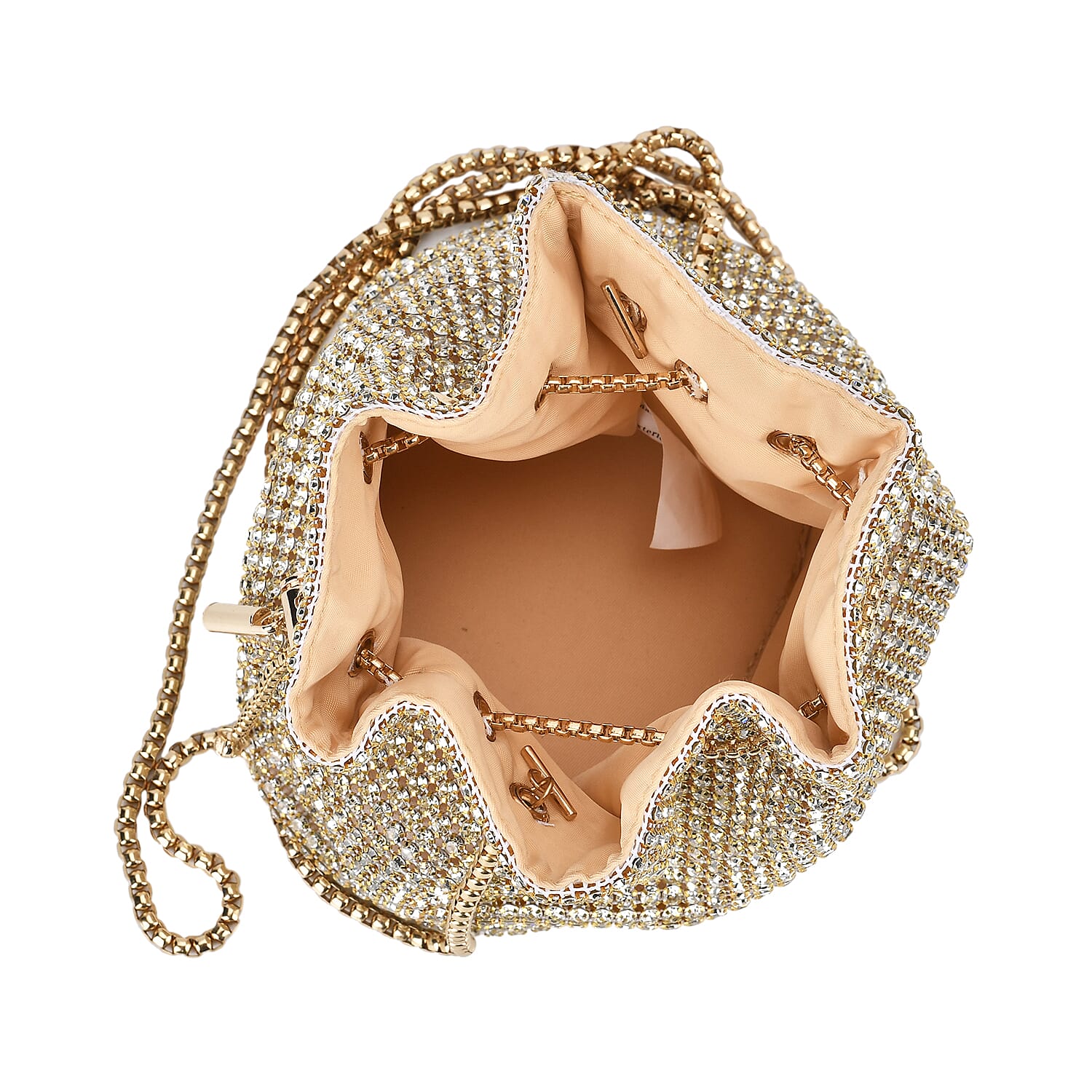 Iron Gradient Bucket Bag (Size 17x11x17 cm) - Gold & Yellow