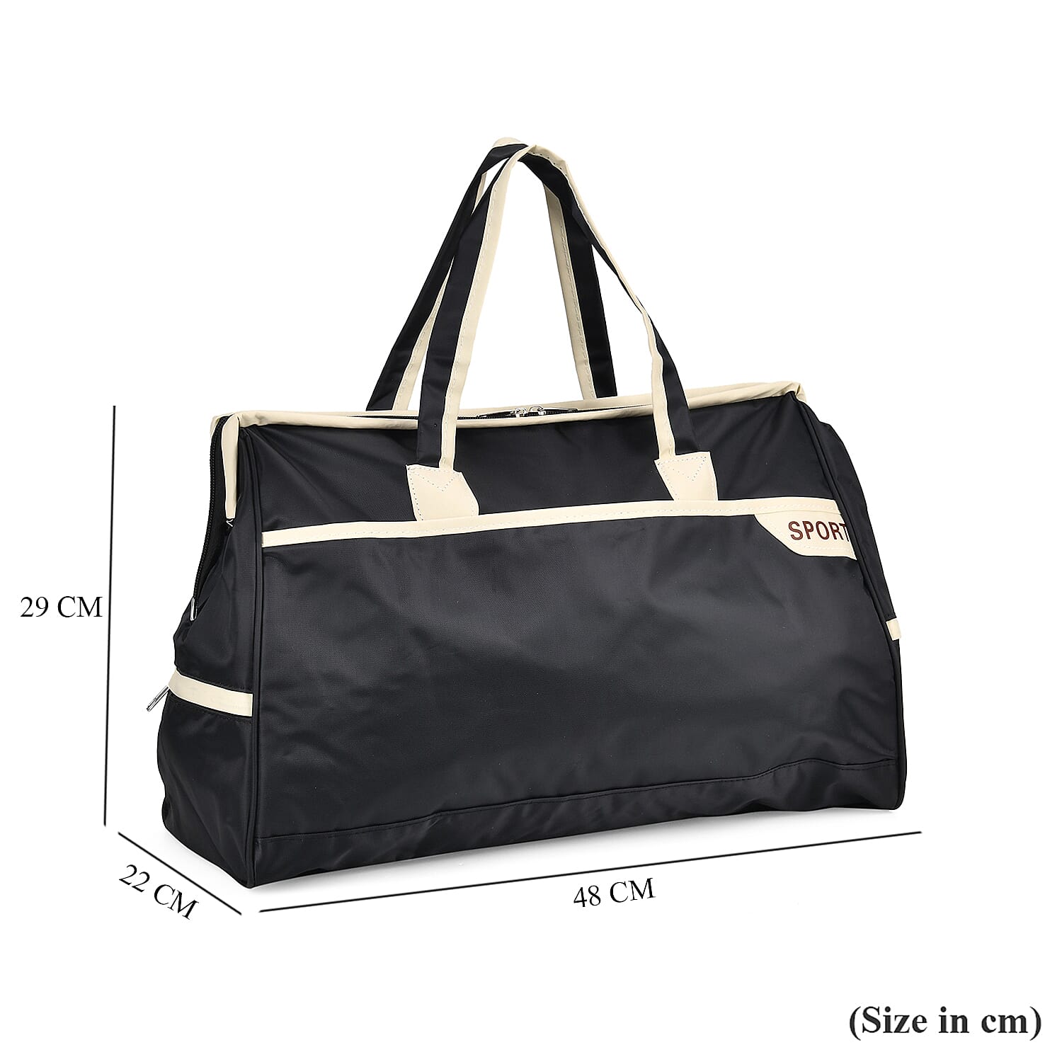 First Time Ever - Tamsy Travel Duffel Bag with Double Handle - Black