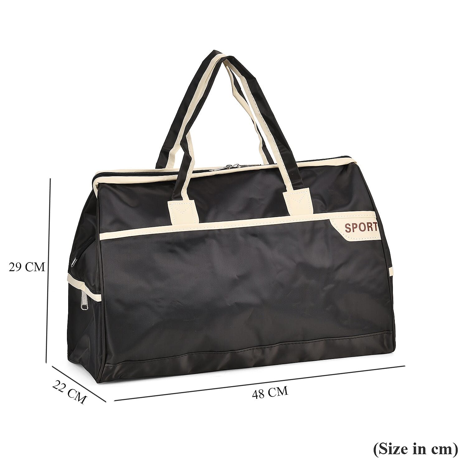 Large Capacity Travel Bag with Top Double Handles - Grey