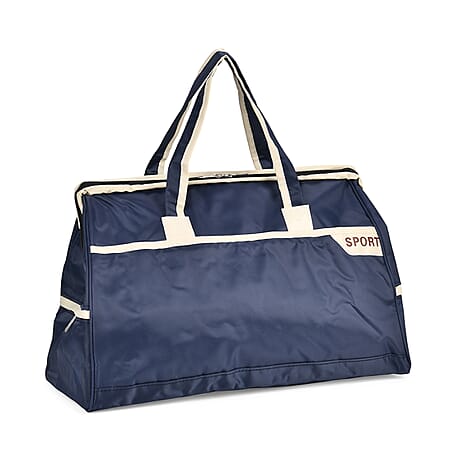 First Time Ever - Tamsy Travel Duffel Bag with Double Handle - Blue