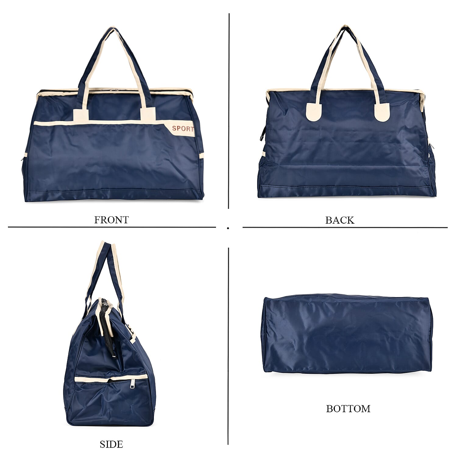 First Time Ever - Tamsy Travel Duffel Bag with Double Handle - Blue