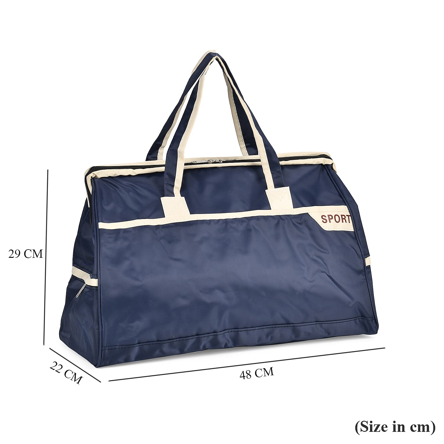 First Time Ever - Tamsy Travel Duffel Bag with Double Handle - Blue